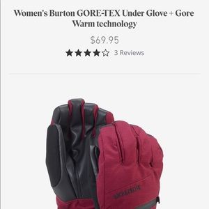 Burton Women’s Gore-Tex Under Glove Technology